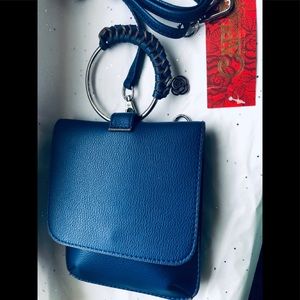 Carlos Santana Blue MIA Crossbody w. Hoop Handle